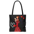 Bolsa Tote Málaga Diseño Flamenca Pepa con Corazones
