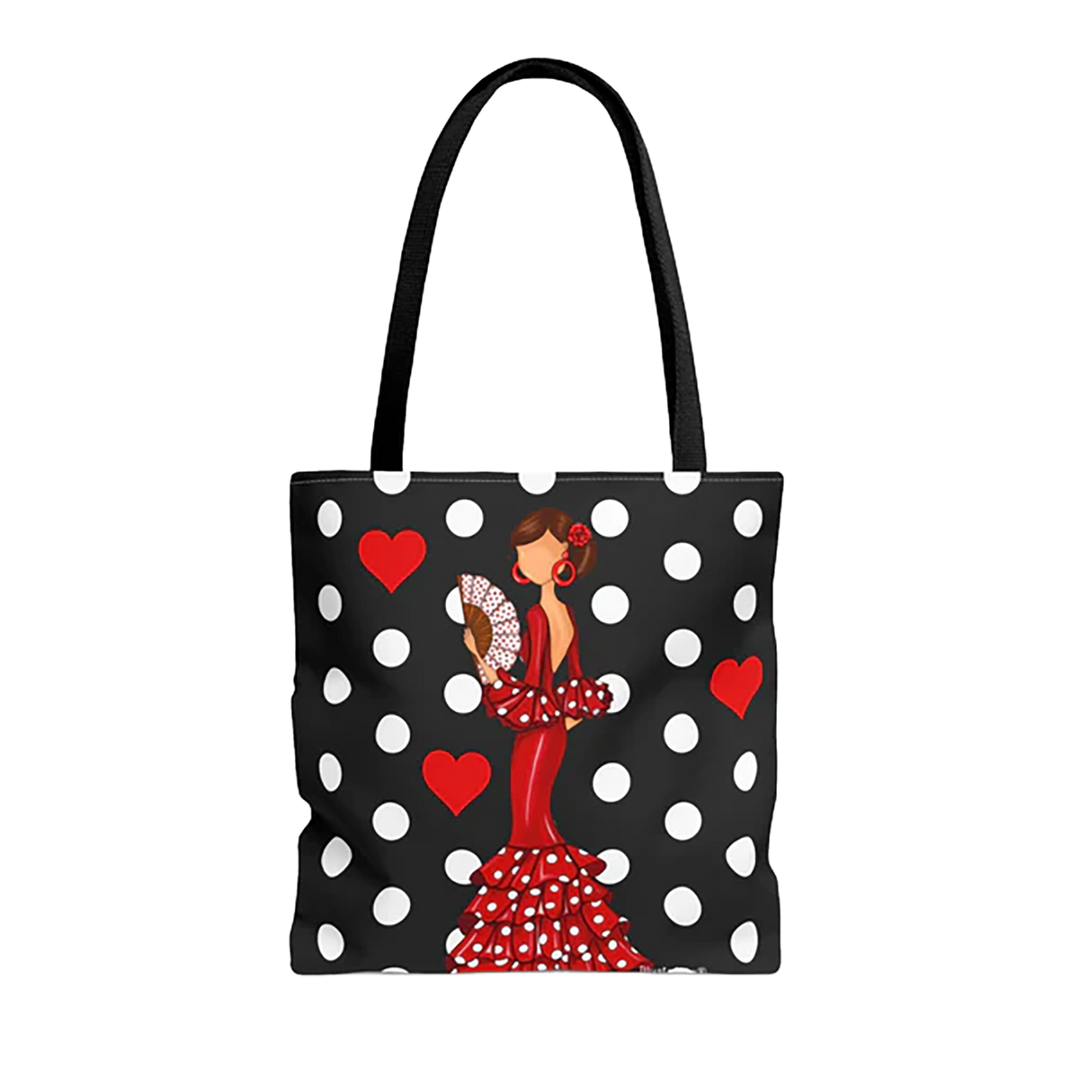 Bolsa Tote Málaga Diseño Flamenca Pepa con Lunares