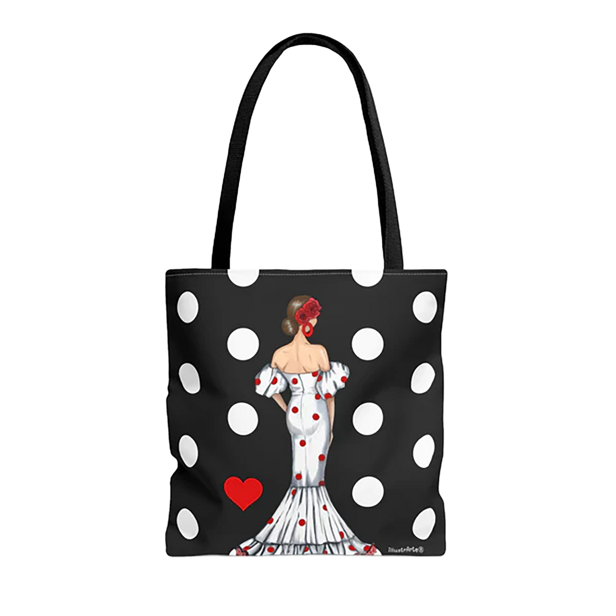 Bolsa Tote Málaga Diseño Flamenca Maite con Lunares