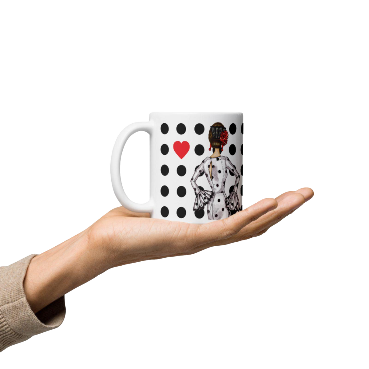 Taza Flamenca de Cerámica 350 ml – Diseño Maria Blanco_exp1
